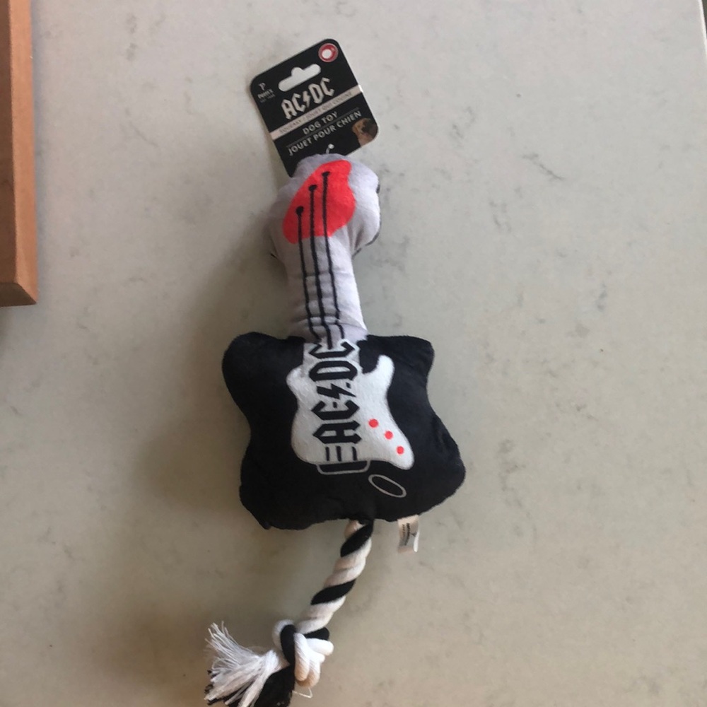AC/DC Black and White Guitar Plush Toy